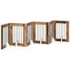 vidaXL Cancello per cani pieghevole con supporti 6 pcs Legno antico