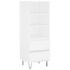 vidaXL Credenza Bianco 40x36x110 cm in Legno Multistrato