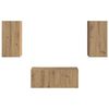 vidaXL Set mobile TV 6 pcs Rovere artigianale Legno multistrato