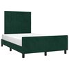 vidaXL Giroletto senza Materasso Verde Scuro 120x190 cm Velluto