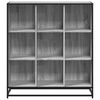 vidaXL Libreria Grigio Sonoma 97,5x33x107,5 cm Multistrato e Metallo