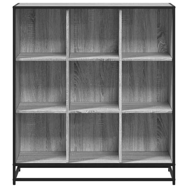 vidaXL Libreria Grigio Sonoma 97,5x33x107,5 cm Multistrato e Metallo