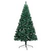 vidaXL Albero di Natale Preilluminato con Supporto Verde 120 cm PVC