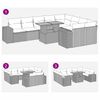 vidaXL Divano da Giardino 10 pz con Cuscini Beige in Polyrattan Acacia