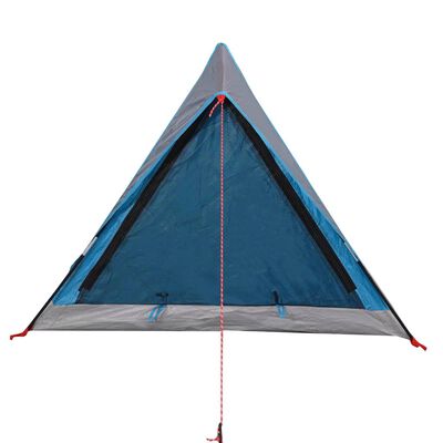 vidaXL Tenda da Campeggio 2 Persone Blu 200x120x88/62 cm Taffetà 185T