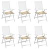 vidaXL Cuscini per Sedia 6 pz Beige 50x50x4 cm in Tessuto Oxford