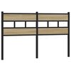 vidaXL Testiera Rovere Sonoma 140 cm in Ferro e Legno Multistrato