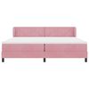 vidaXL Letto a molle con materasso Rosa 200 x 200 cm Velluto