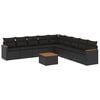 vidaXL Patio Sofa Set 9-Posti Black