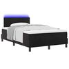 vidaXL Letto a Sorgente LED con materasso Nero 120 x 200 cm Velluto