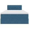 vidaXL Letto con contenitore e LED con led Blu 120 x 190 cm Velluto
