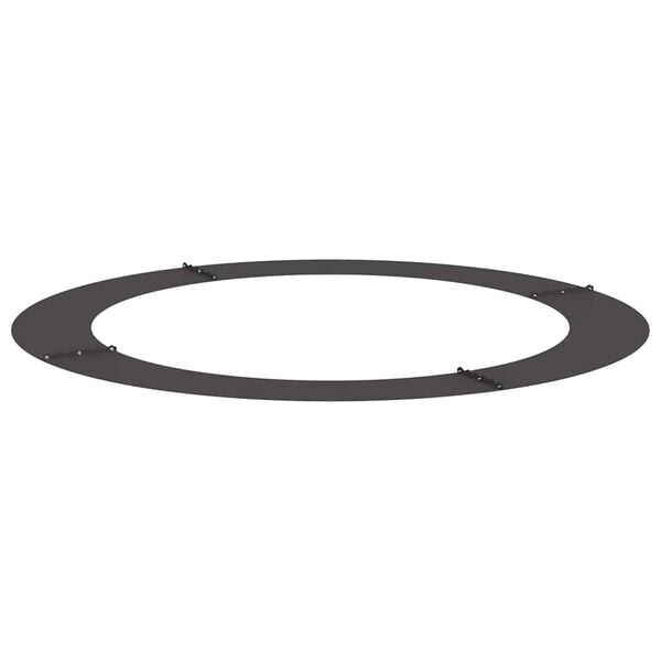 vidaXL adatto per Anelli d'Albero Piatto 5 pcs Nero &Oslash;90 / 120 cm Acciaio