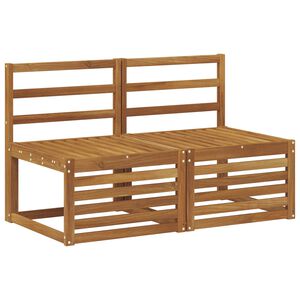 vidaXL 2 Pezzo Divano centrale per esterno Legno di Acacia Massello