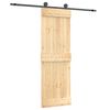 vidaXL Porta scorrevole Naturale e Nero 70 x 210 cm