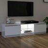 vidaXL Mobile Porta TV con Luci LED Bianco Lucido 140x40x36 cm