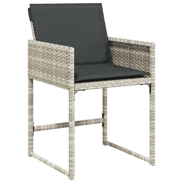 vidaXL Set da Pranzo da Giardino 13pz con Cuscini Grigio in Polyrattan