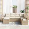 vidaXL Set Divano da Giardino 6 pcs Beige e Crema polyrattan