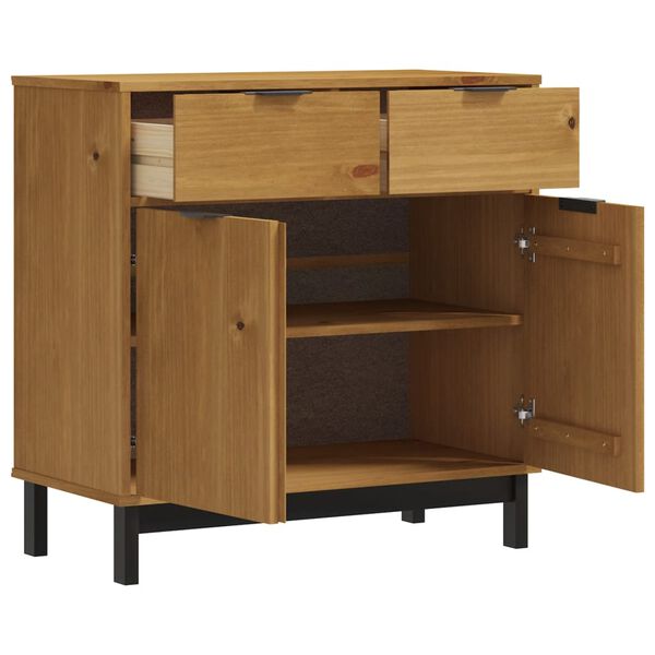 vidaXL Credenza FLAM 80x40x80 cm in Legno Massello di Pino