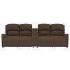 vidaXL Divano Massaggio a 4 Posti con Portabicchieri Marrone