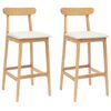 vidaXL Sgabello da bar 2 pz Naturale e Beige
