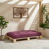 vidaXL Cuscino per Divano Pallet Bordeaux 120 x 80 x 12 cm Tessuto