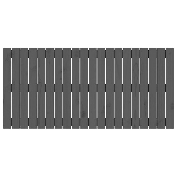 vidaXL Testiera da Parete Grigia 127,5x3x60 cm Legno Massello di Pino