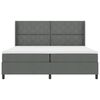 vidaXL Letto a molle con materasso Grigio scuro 200 x 200 cm Tessuto
