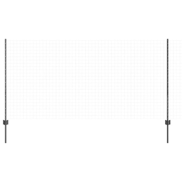 vidaXL Palo della recinzione 44 pcs Grigio 160 cm Acciaio