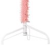 vidaXL Albero Natale Artificiale Sottile a Met&agrave; e Supporto Rosa 120 cm