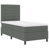 vidaXL Letto a molle con materasso Grigio scuro 80 x 200 cm Tessuto