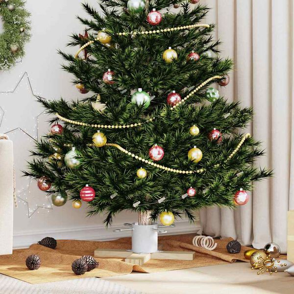 vidaXL Supporto per Albero di Natale 1.73 Bianco 50 x 50 x 16 cm