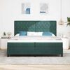 vidaXL Letto a molle con materasso Verde Scuro 200 x 200 cm Velluto
