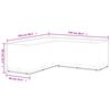 vidaXL Telo per Mobili da Giardino Forma a L 12 Occhielli 250x250x90cm