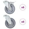 vidaXL Ruote Girevoli con Foro per Bullone 12 pz 100 mm