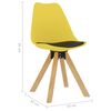 vidaXL Set da pranzo 5 pezzi 80x80 cm nero e giallo