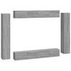 vidaXL Set Mobili Porta TV 8pz Grigio Sonoma in Legno Multistrato