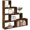 vidaXL Libreria 4 Ripiani Rovere Fumo 143,5x29x143,5 cm in Truciolato