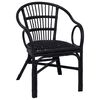 vidaXL Sedia Impilabile Nero 58 x 60 x 81 cm Rattan