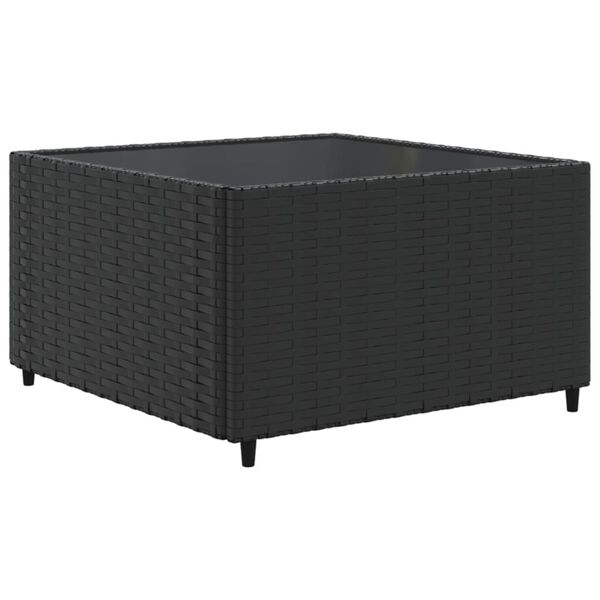vidaXL Set Divani da Giardino 5 pz con Cuscini Nero in Polyrattan