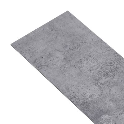 vidaXL Listoni Pavimento in PVC 4,46 m² 3 mm Autodesivi Grigio Cemento