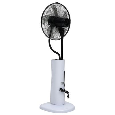 vidaXL Ventilatore Nebulizzatore a Piedistallo Telecomando Nero Bianco
