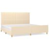 vidaXL Giroletto senza Materasso Crema 200x200 cm in Tessuto