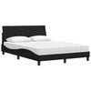 vidaXL Letto con Materasso Hanko Nero 140x190 cm in Tessuto