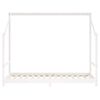 vidaXL Giroletto per Bambini Bianco 90x190cm in Legno Massello di Pino