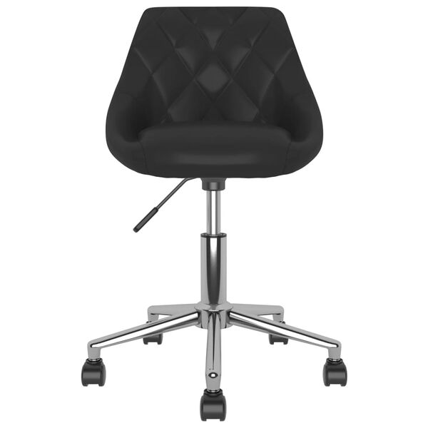 vidaXL Sedie da Pranzo Girevoli 4 pz Nere in Similpelle