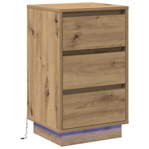 vidaXL Armadio da Notte Rovere artigianale 39 x 34,5 x 65 cm