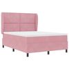 vidaXL Letto a molle con materasso Rosa 200 x 160 cm Velluto