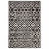 vidaXL Tappeto da Esterni a Tessitura Piatta 160x230 cm Strisce Nere