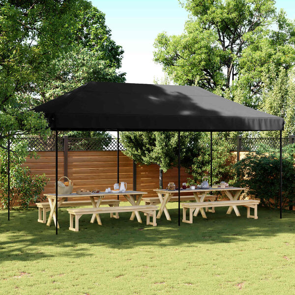 vidaXL Tenda Party Nero 292 x 580 x 315 cm Tessuto Oxford