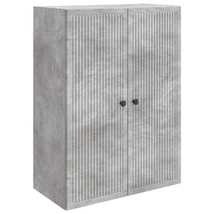 vidaXL Mobiletto a muro Grigio Cemento 66 x 34,5 x 90 cm